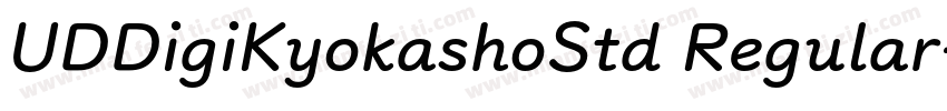 UDDigiKyokashoStd Regular字体转换